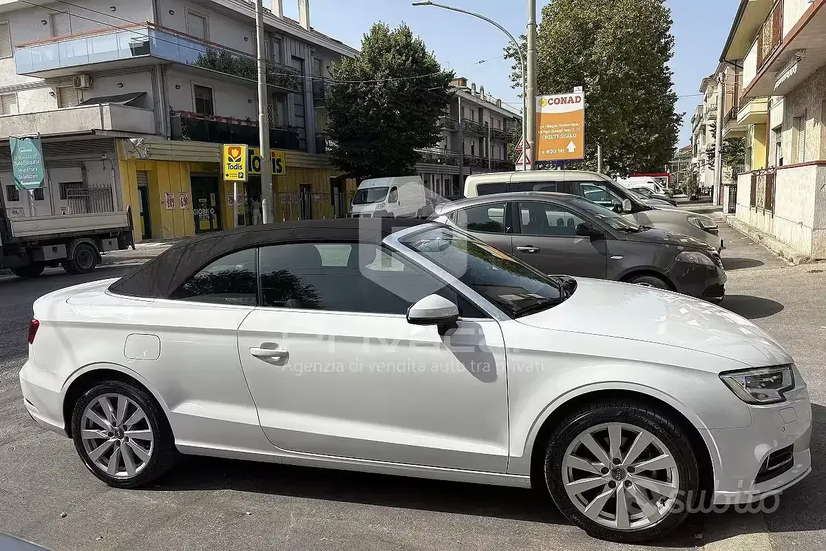 Usata Audi A3 Cabriolet Design 116 CV (85 kW) 2018 Bianco Cabrio