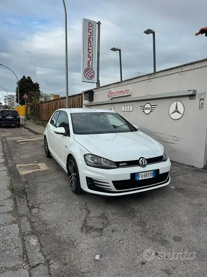 Usata VW Golf VII GTD 184 CV (135 kW) 2015 Bianco Berlina