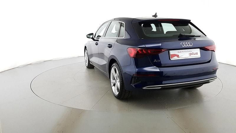 Usata Audi A3 Advanced 150 CV (110 kW) 2023 Blu navarra met Berlina