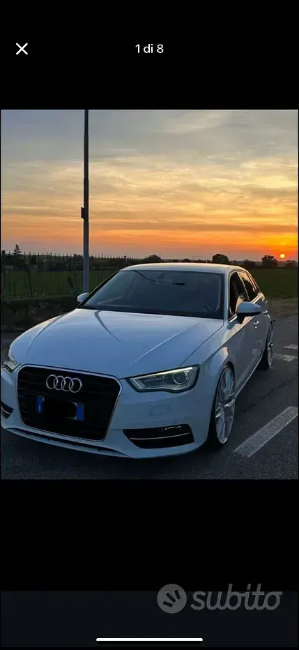 Usata Audi A3 150 CV (110 kW) 2014 Bianco Berlina