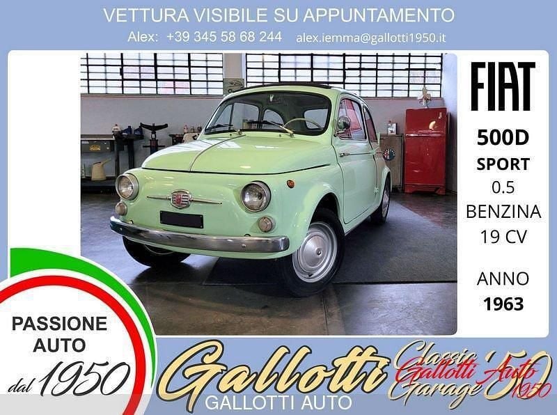 Usata Fiat 500 Sport 19 CV (13 kW) 1963 Verde Berlina