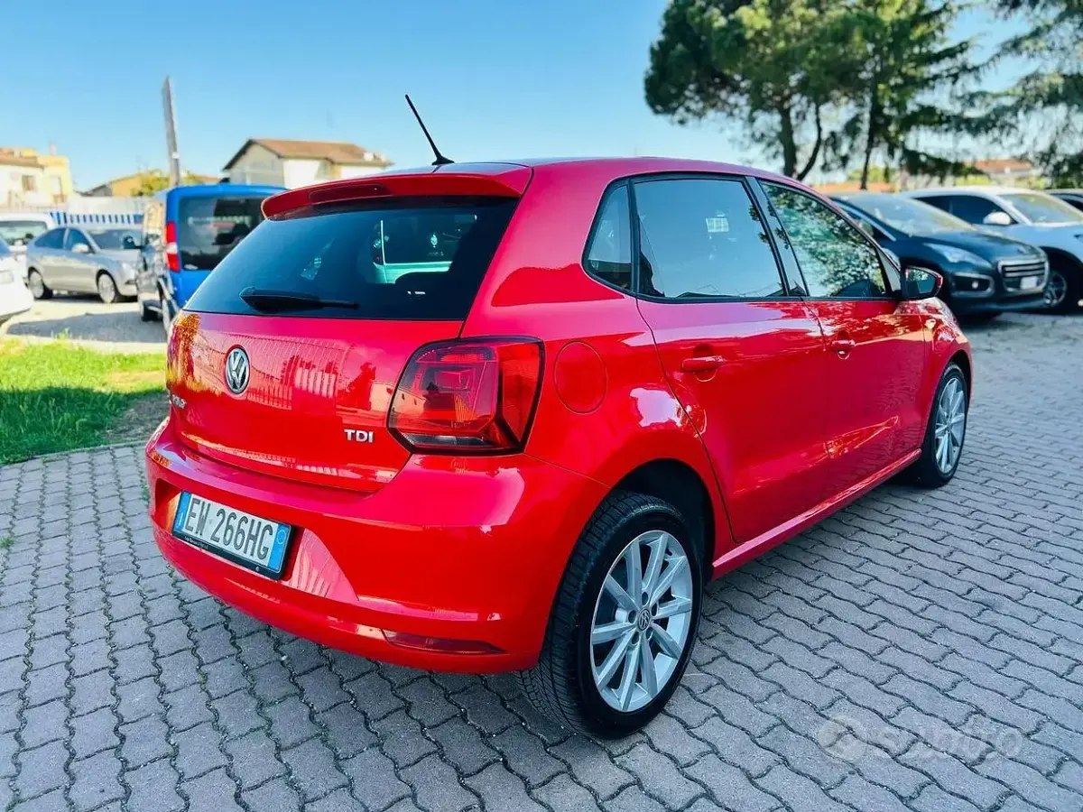 Usata VW Polo 75 CV (55 kW) 2014 Rosso Berlina