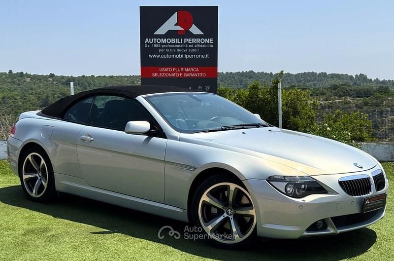 Usata BMW 650 Cabriolet Efficient Dynamics 367 CV (269 kW) 2006 Argento polare Cabrio