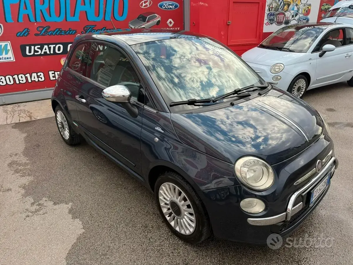 Usata Fiat 500 Lounge 101 CV (74 kW) 2009 Blu Cabrio