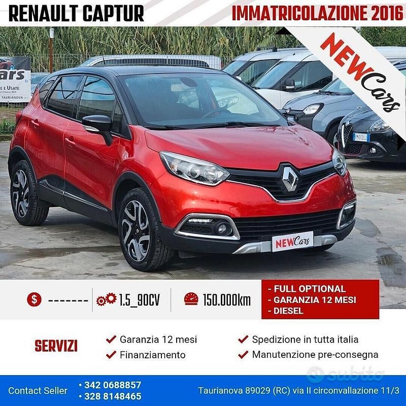 Usata Renault Captur Zen 90 CV (66 kW) 2016 Rosso SUV