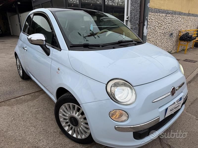 Usata Fiat 500 Lounge 69 CV (50 kW) 2009 Blu/azzurro Cabrio