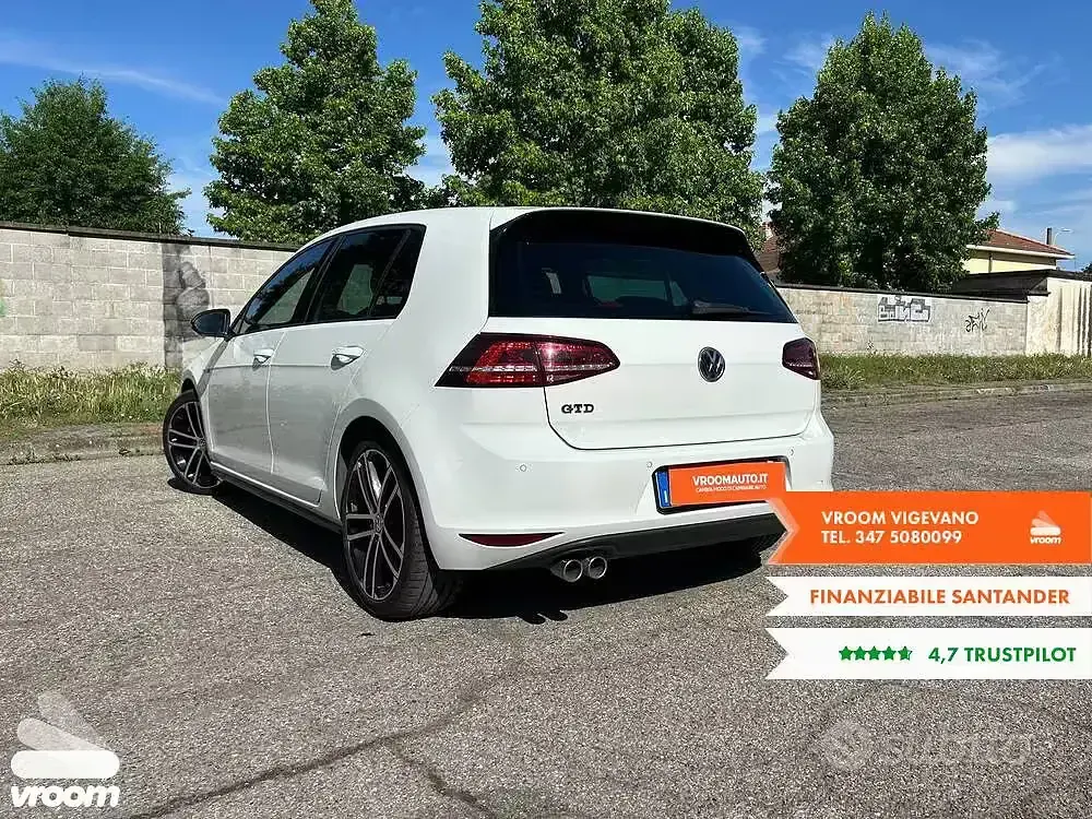 Usata VW Golf VII GTD 184 CV (135 kW) 2017 Bianco Berlina