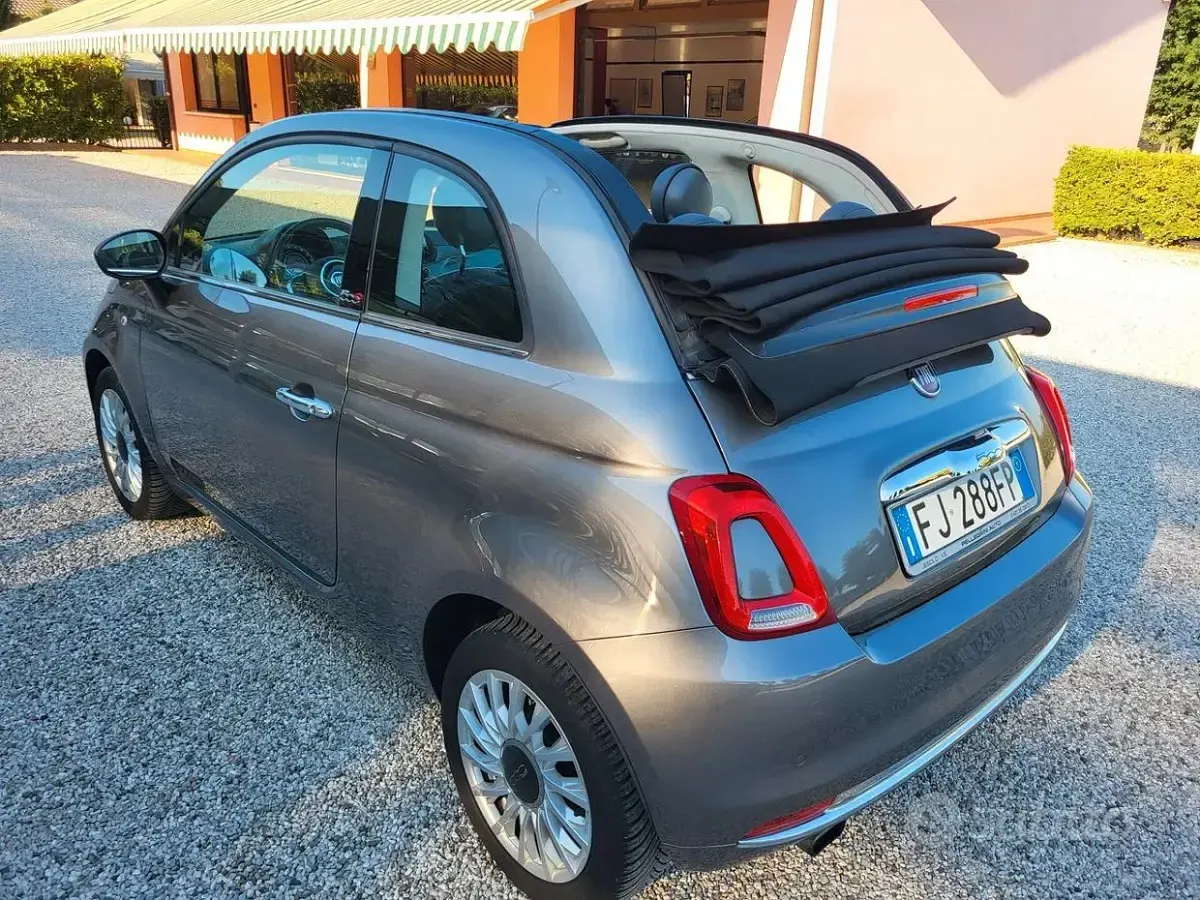 Usata Fiat 500C Lounge 69 CV (50 kW) 2017 Grigio Cabrio