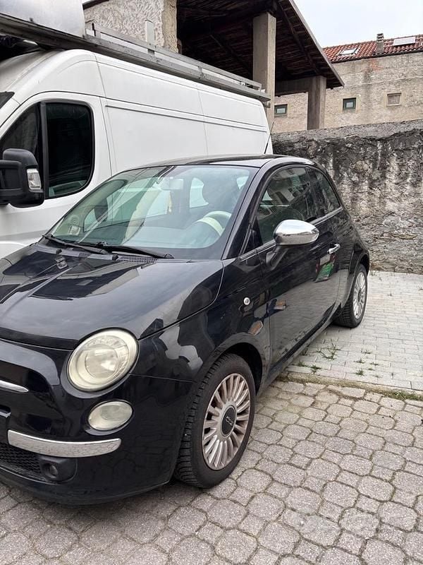 Usata Fiat 500 Lounge 69 CV (50 kW) 2008 Nero Utilitaria