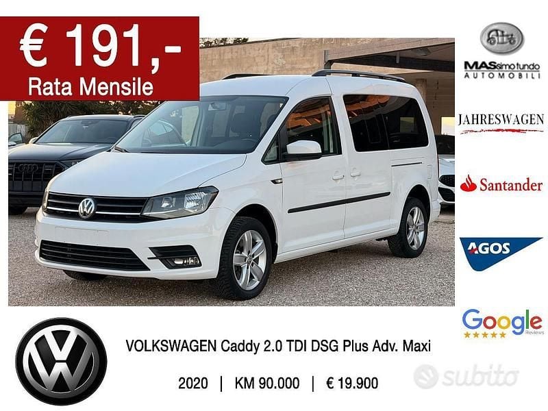 Usata VW Caddy Maxi 122 CV (89 kW) 2020 Bianco Monovolume