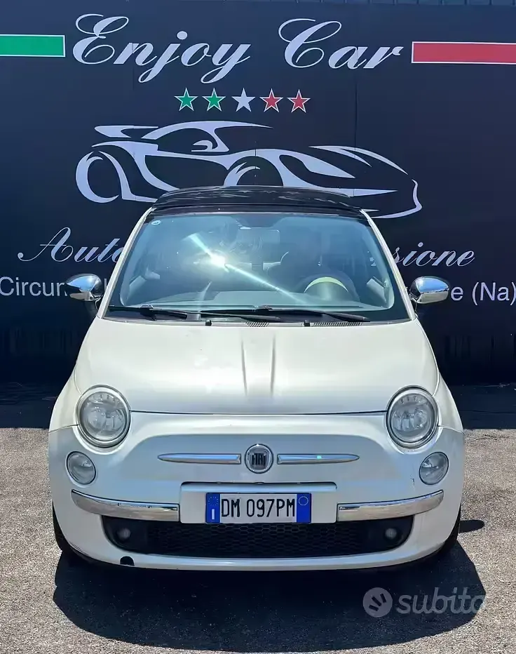 Usata Fiat 500 75 CV (55 kW) 2009 Bianco Cabrio