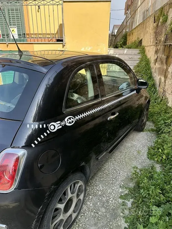 Usata Fiat 500 75 CV (55 kW) 2009 Nero Cabrio