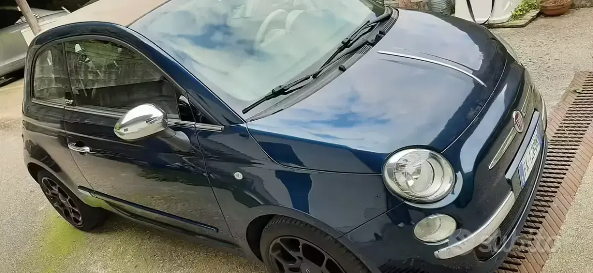 Usata Fiat 500C 69 CV (50 kW) 2013 Blu Cabrio