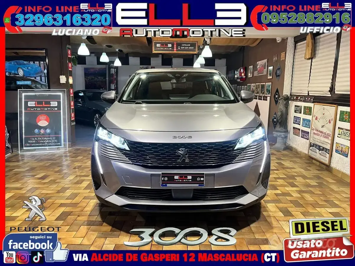 Usata Peugeot 3008 177 CV (130 kW) 2021 Grigio SUV