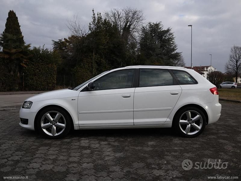 Usata Audi A3 Attraction 140 CV (102 kW) 2010 Bianco Utilitaria