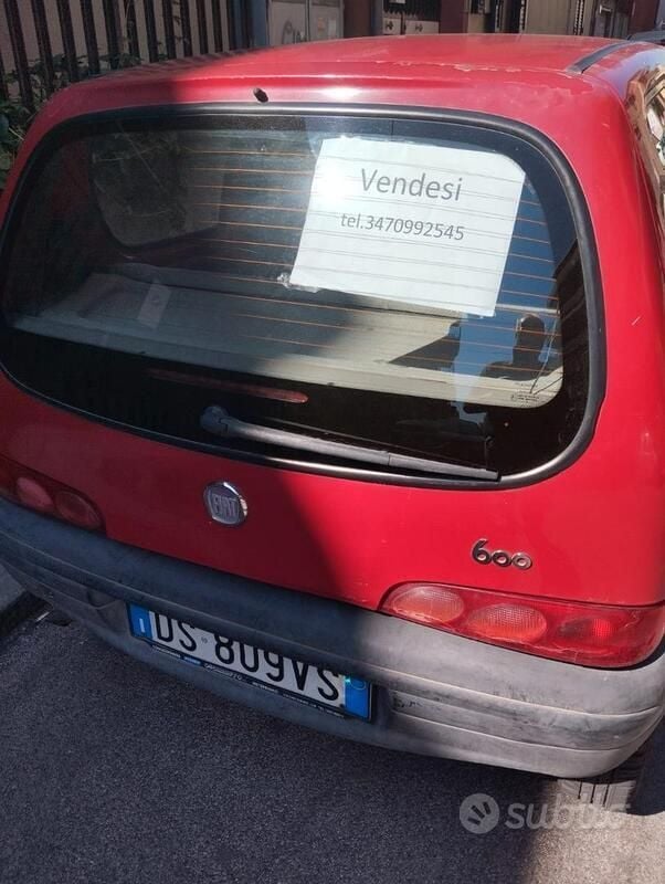 Usata Fiat 600 54 CV (39 kW) 2008 Rosso Utilitaria