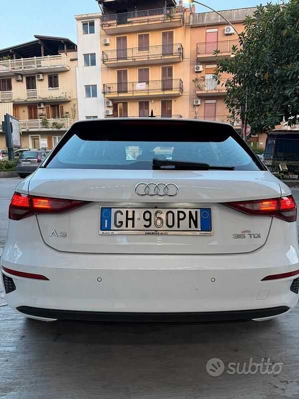 Usata Audi A3 Advanced 150 CV (110 kW) 2021 Bianco Berlina