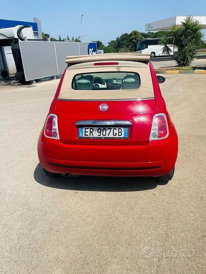 Usata Fiat 500 69 CV (50 kW) 2013 Rosso Cabrio