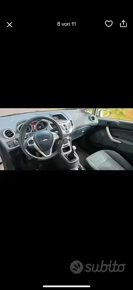 Usata Ford Fiesta 82 CV (60 kW) 2009 Bianco Berlina