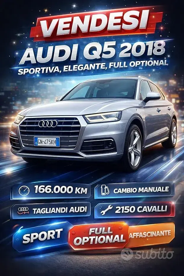 Usata Audi Q5 Sport 150 CV (110 kW) 2018 Grigio SUV