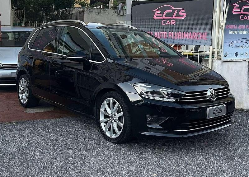 Usata VW Golf Sportsvan Highline 110 CV (80 kW) 2014 Nero Monovolume