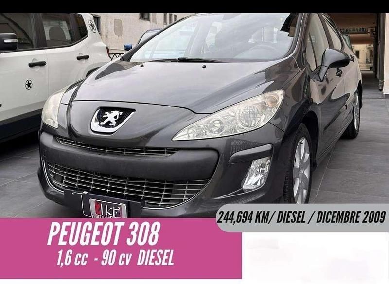 Usata Peugeot 308 Premium 92 CV (67 kW) 2009 Verde Berlina