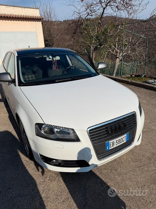 Usata Audi A3 Attraction 170 CV (125 kW) 2010 Bianco Utilitaria