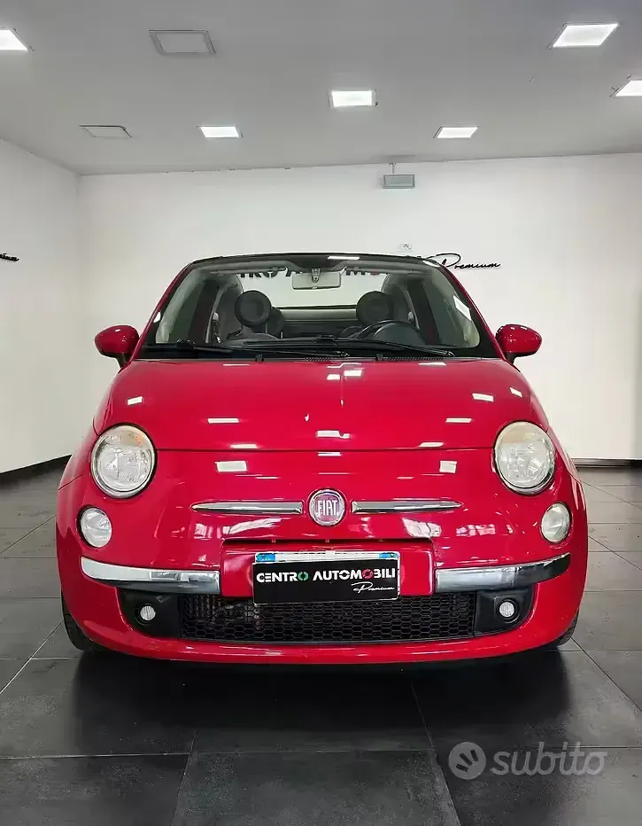 Usata Fiat 500 75 CV (55 kW) 2010 Rosso Cabrio