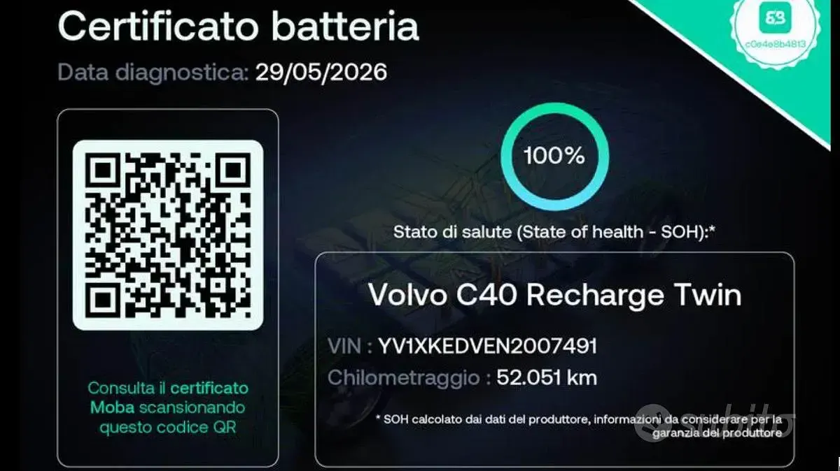 Usata Volvo C40 300 kW (408 CV) 2022 Grigio SUV