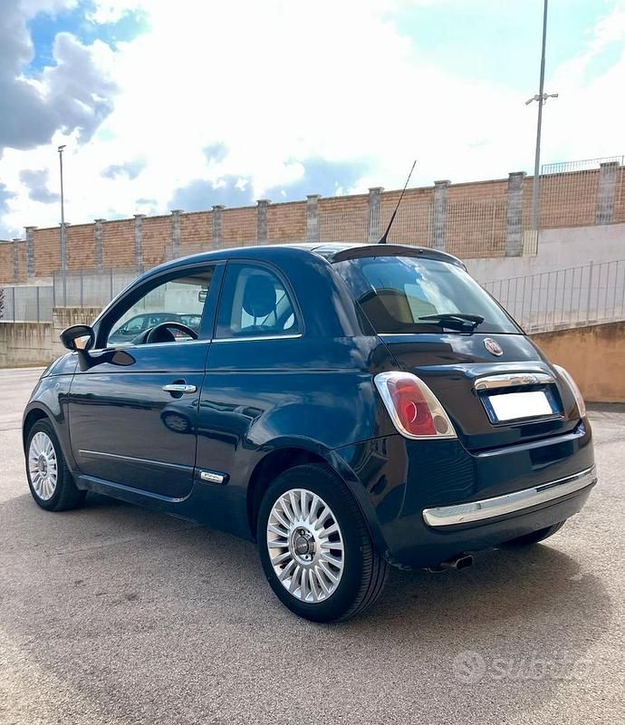 Usata Fiat 500 Lounge 75 CV (55 kW) 2009 Blu Cabrio
