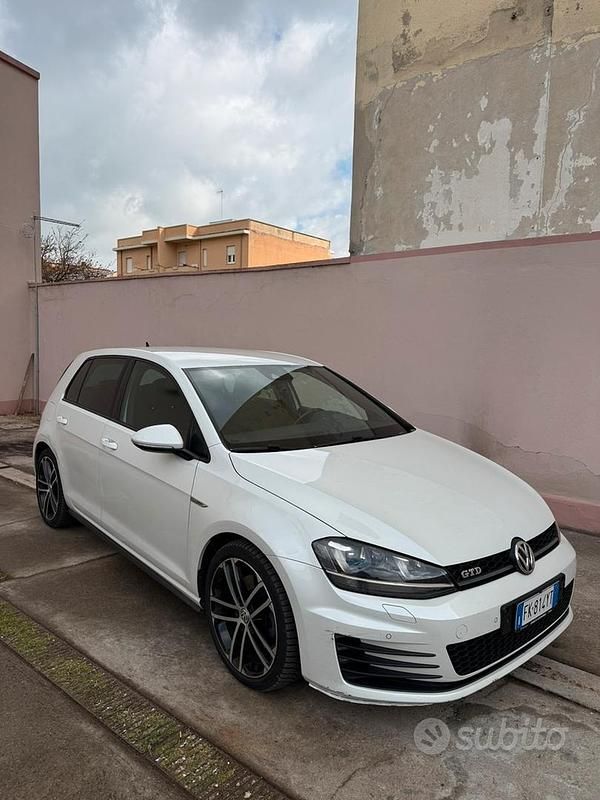 Usata VW Golf VII GTD 184 CV (135 kW) 2017 Bianco Berlina