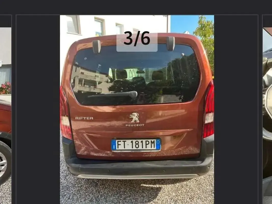 Usata Peugeot Rifter GT-line 131 CV (96 kW) 2019 Arancione Monovolume