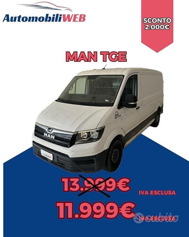 Usata MAN TGE 140 CV (102 kW) 2020 Bianco Furgone