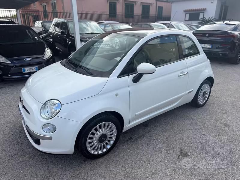 Usata Fiat 500 Lounge 69 CV (50 kW) 2009 Bianco Cabrio
