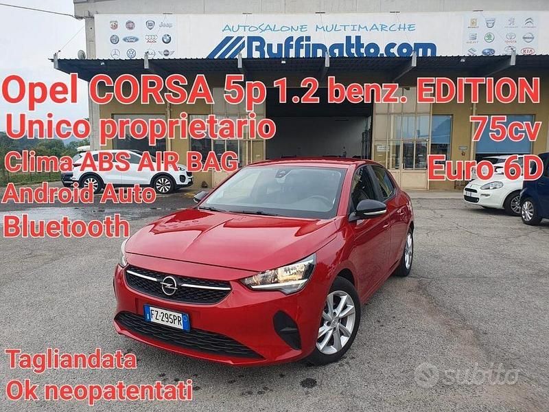 Rosso Usata 2019 Opel Corsa Edition Tre volumi | 10.900 € (Buon prezzo) - Immagine 1/1