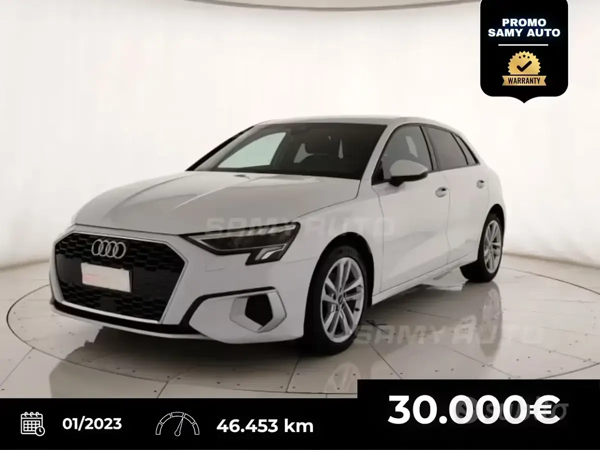 Usata Audi A3 Advanced 150 CV (110 kW) 2023 Bianco Berlina