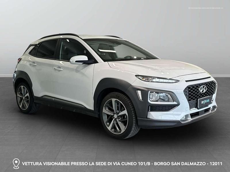 Usata Hyundai Kona Style 136 CV (100 kW) 2019 0q bianco puro SUV