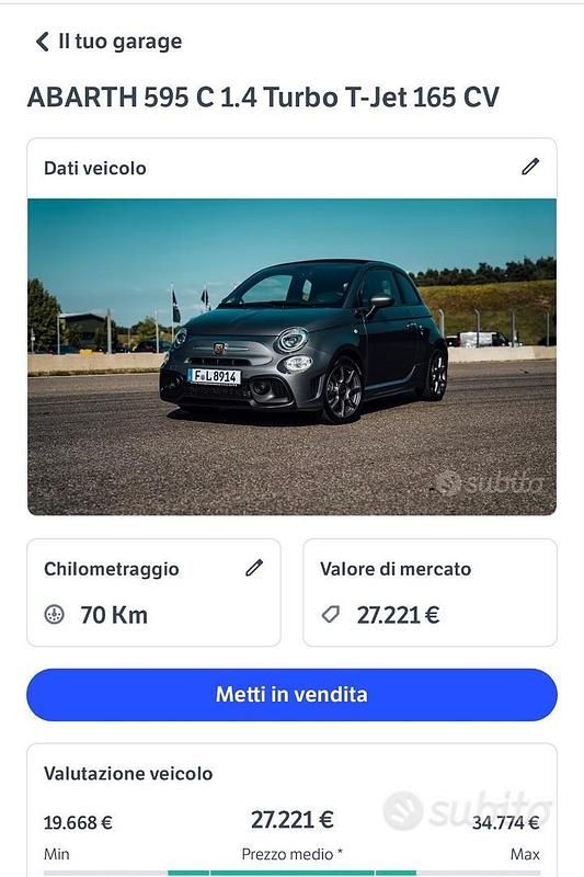 Nuova Abarth 595 165 CV (121 kW) 2025 Nero Cabrio