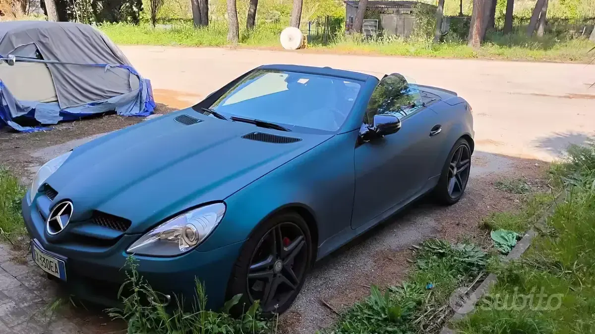 Usata Mercedes SLK200 184 CV (135 kW) 2009 Verde Cabrio