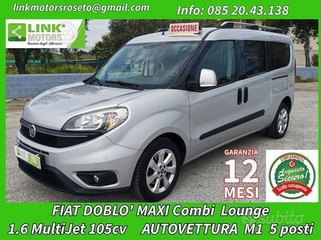 Argento Usata 2015 Fiat Doblò Lounge Monovolume | 13.900 € (Cara) - Immagine 1/4