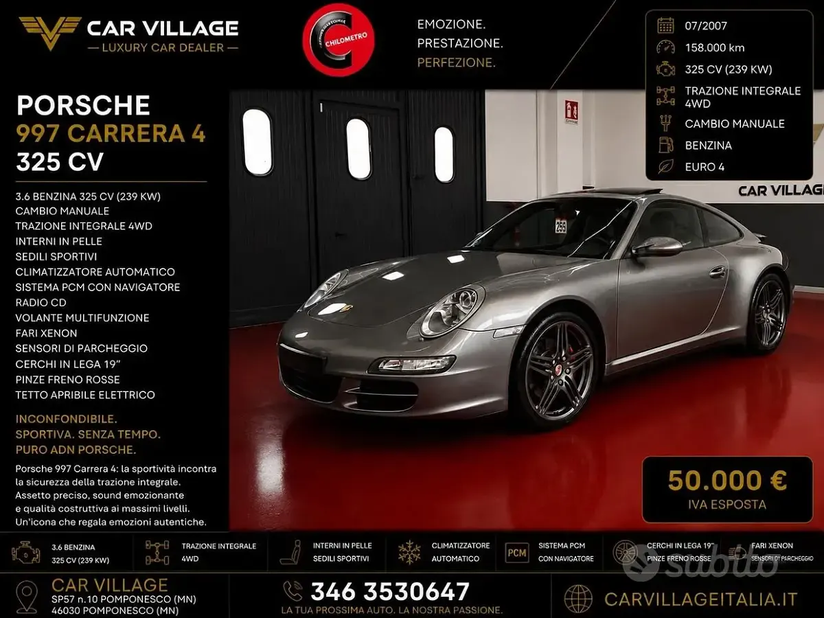 Usata Porsche 911 Carrera 4 325 CV (239 kW) 2007 Coupé
