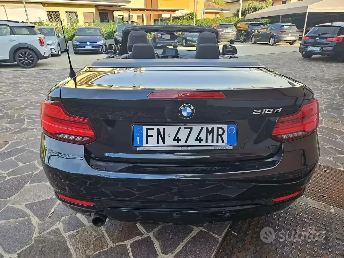 Usata BMW 218 Sport Line 150 CV (110 kW) 2018 Nero Cabrio
