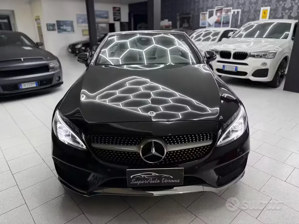 Usata Mercedes C220 Premium Plus 170 CV (125 kW) 2017 Nero Cabrio
