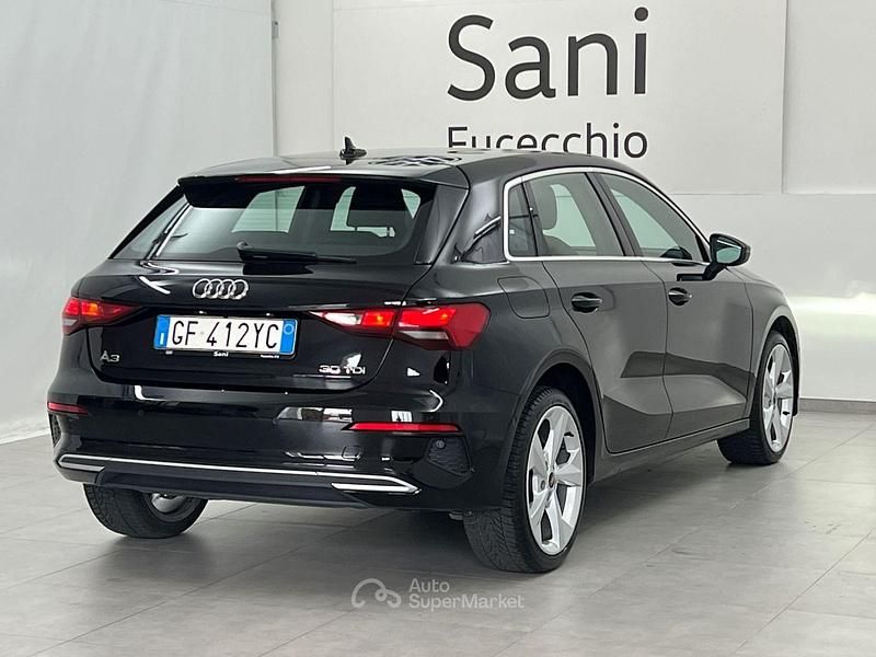 Usata Audi A3 Advanced 116 CV (85 kW) 2021 Nero Berlina