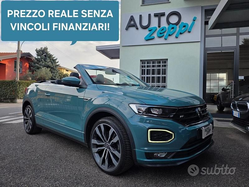 Usata VW T-Roc Cabriolet R-line 150 CV (110 kW) 2021 Cactus green Cabrio