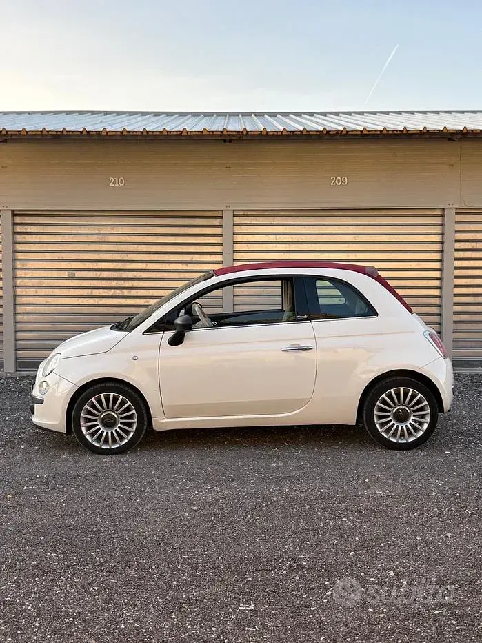 Usata Fiat 500 95 CV (69 kW) 2011 Bianco Cabrio