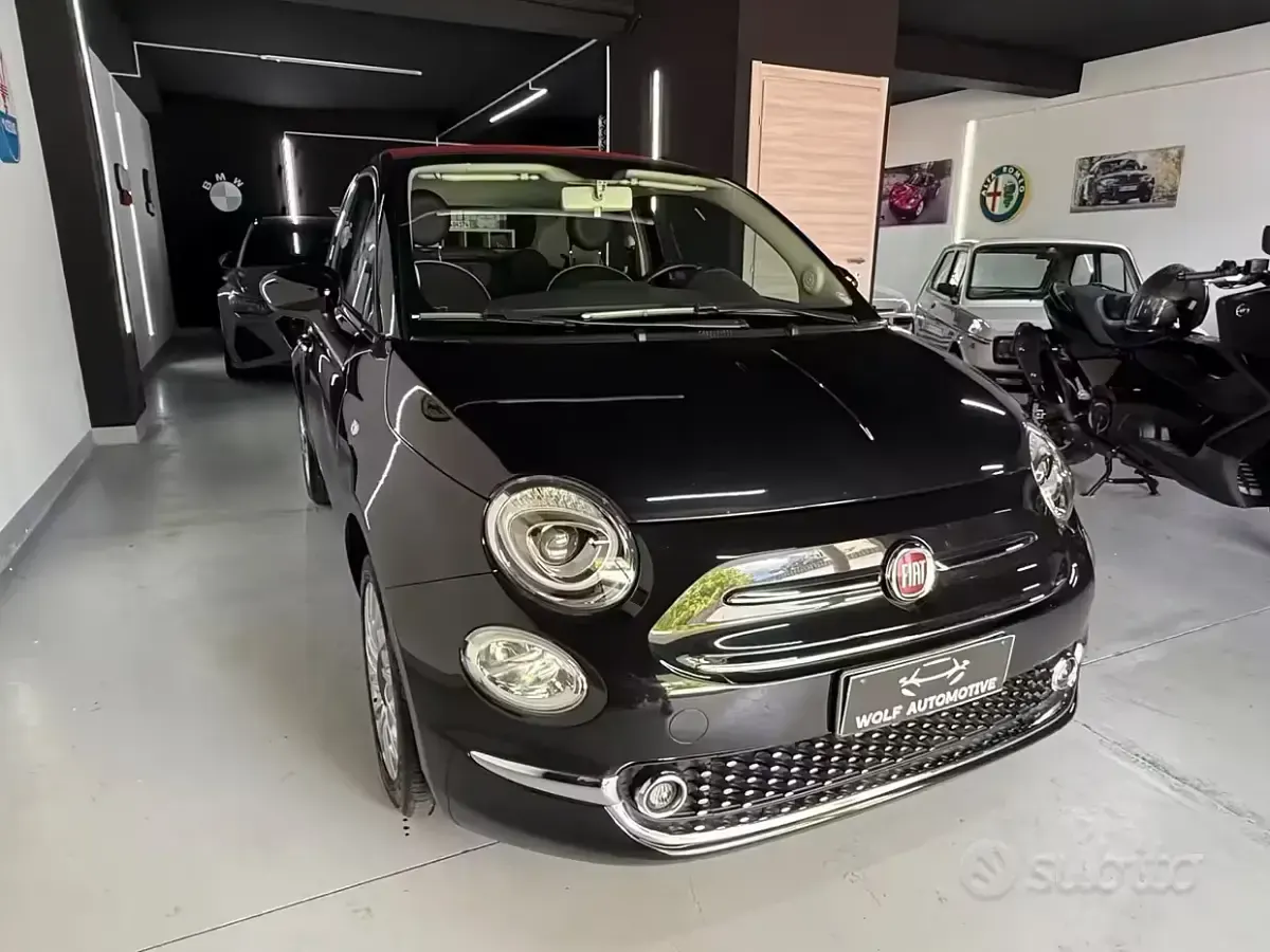 Usata Fiat 500 Lounge 69 CV (50 kW) 2017 Nero Cabrio