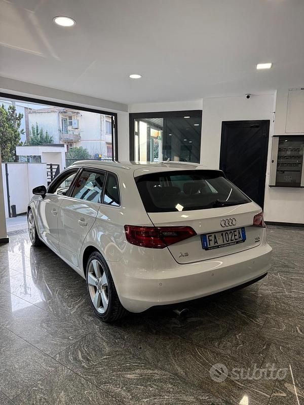 Usata Audi A3 Attraction 110 CV (80 kW) 2015 Bianco Berlina