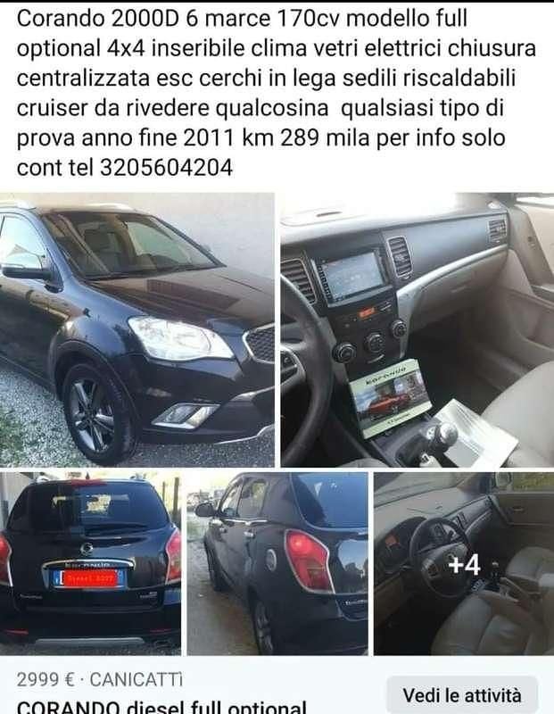 Nero Usata 2012 Ssangyong Korando SUV | 2999 € (Ottimo prezzo) - Immagine 1/4