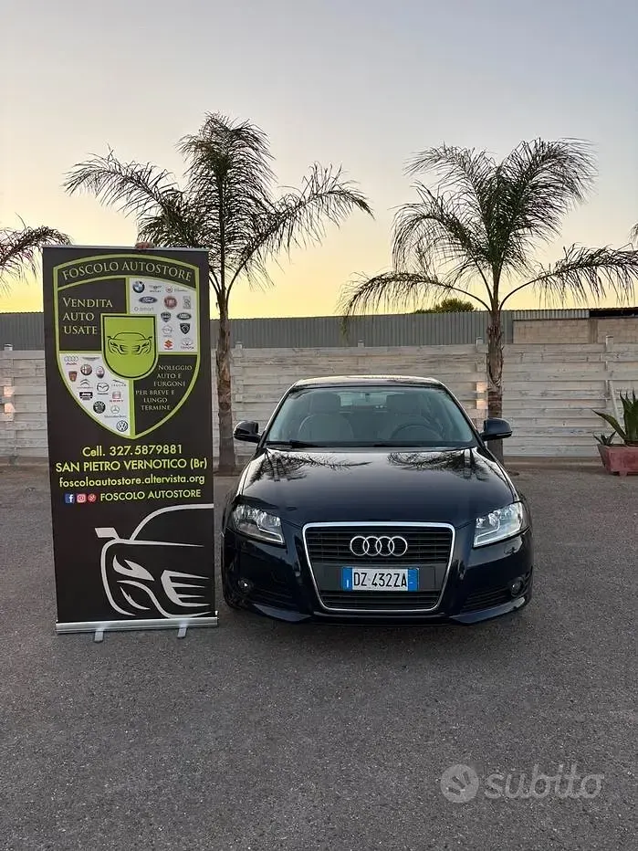 Usata Audi A3 Ambition 90 CV (66 kW) 2010 Blu Utilitaria
